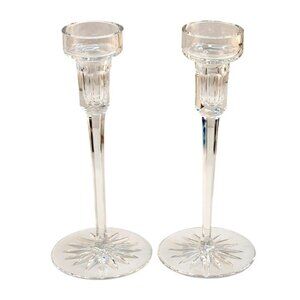 Crystal Candlestick Holders Rogaska Richmond 8" tall Set of 2